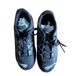 Puma Soccer Cleats Turf‎ Shoes Athletic Sneakers Black Kids Youth Size 13